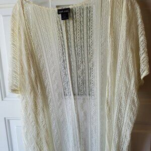 Women's Wet Seal White Lace Cardigan w/ fringe - Size Xs/S - Used